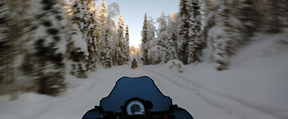Panorama Photo: View from the Snowmobile Track, Lapland, Finland